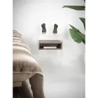 Recyclable Bedside Table in Transparent Plexiglass and Wood - Pascoli Viadurini