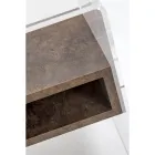 Recyclable Bedside Table in Transparent Plexiglass and Wood - Pascoli Viadurini