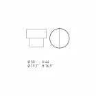 Round Bedside Table of Modern Design in Bordeaux or Blue Wood - Vinnie Viadurini