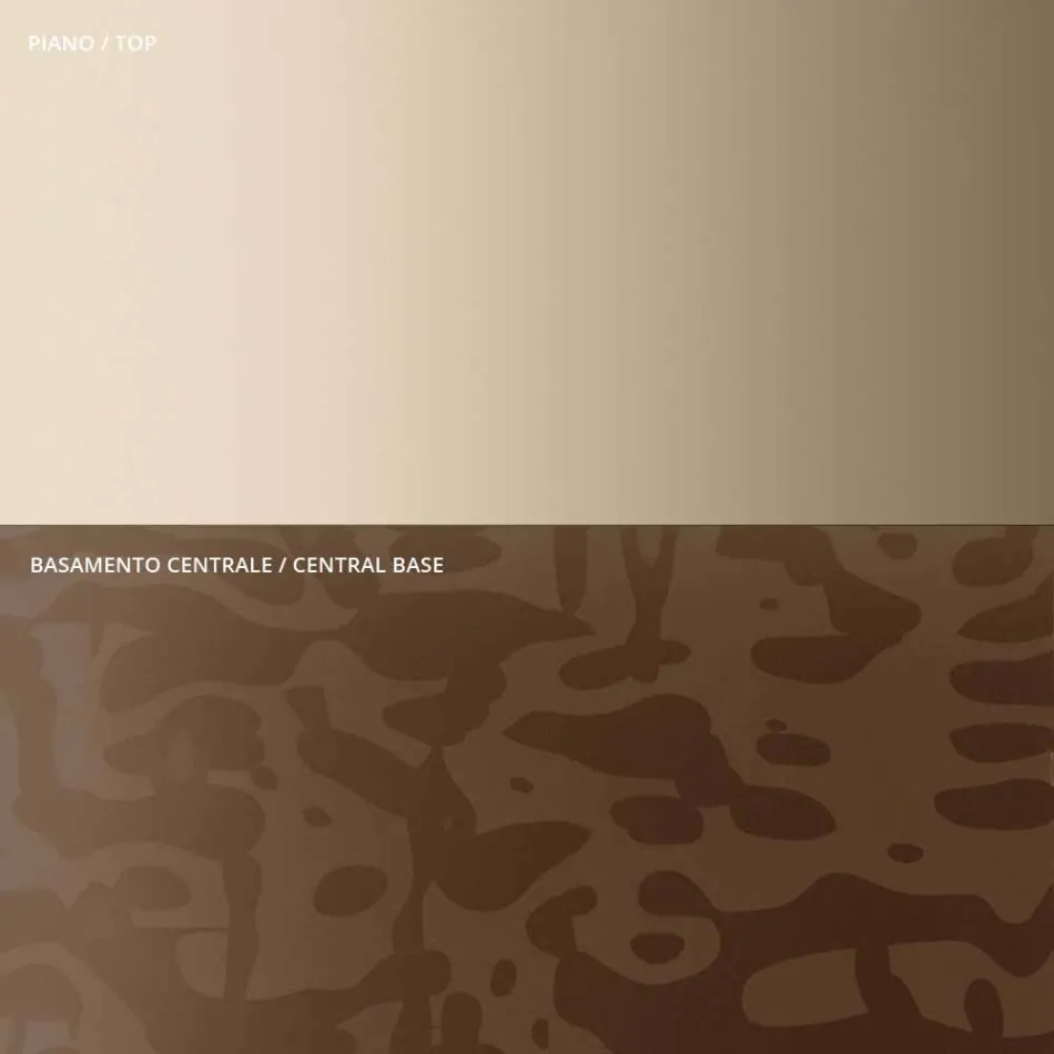 Coffee Table with Square Glass or Metal Top Made in Italy - Anakin Viadurini