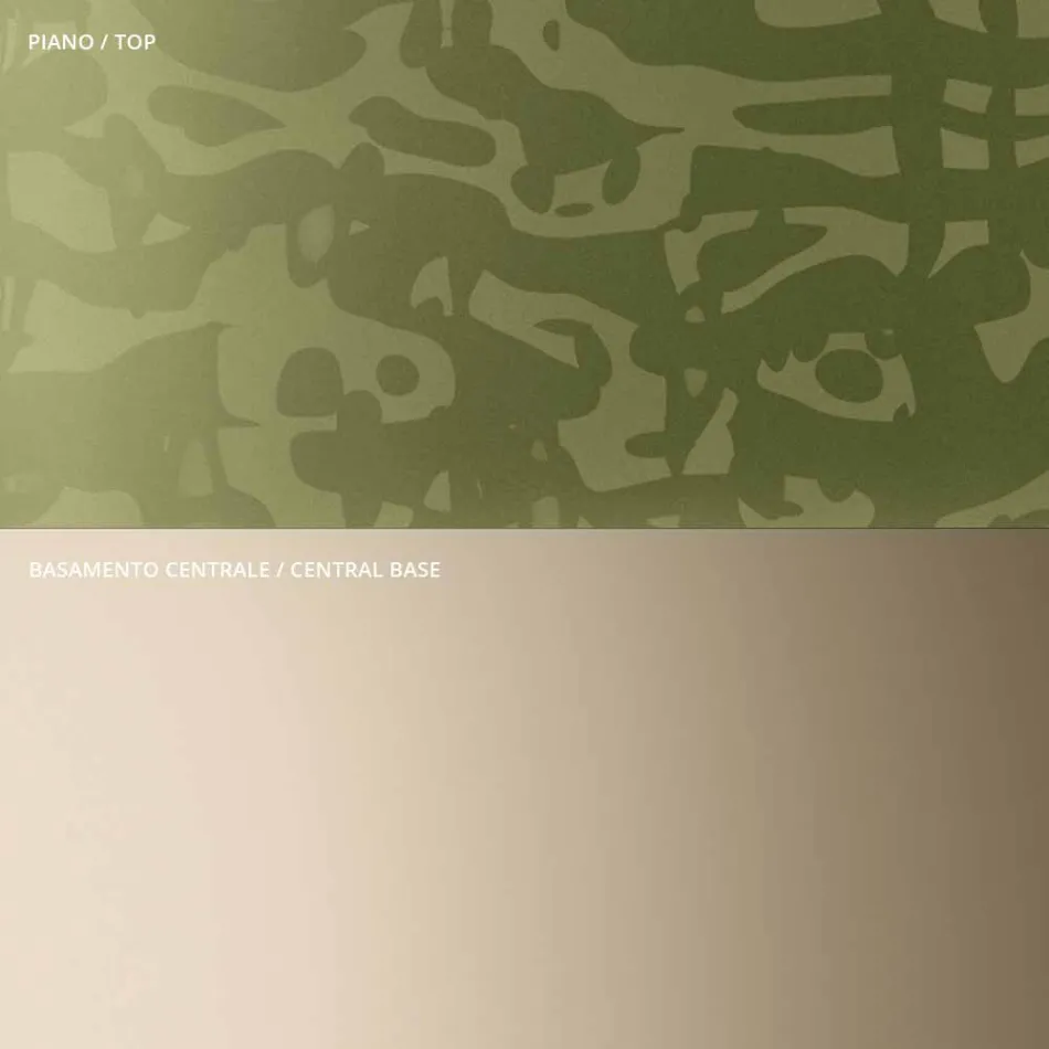 Coffee Table with Round Glass or Metal Top Made in Italy - Anakin Viadurini