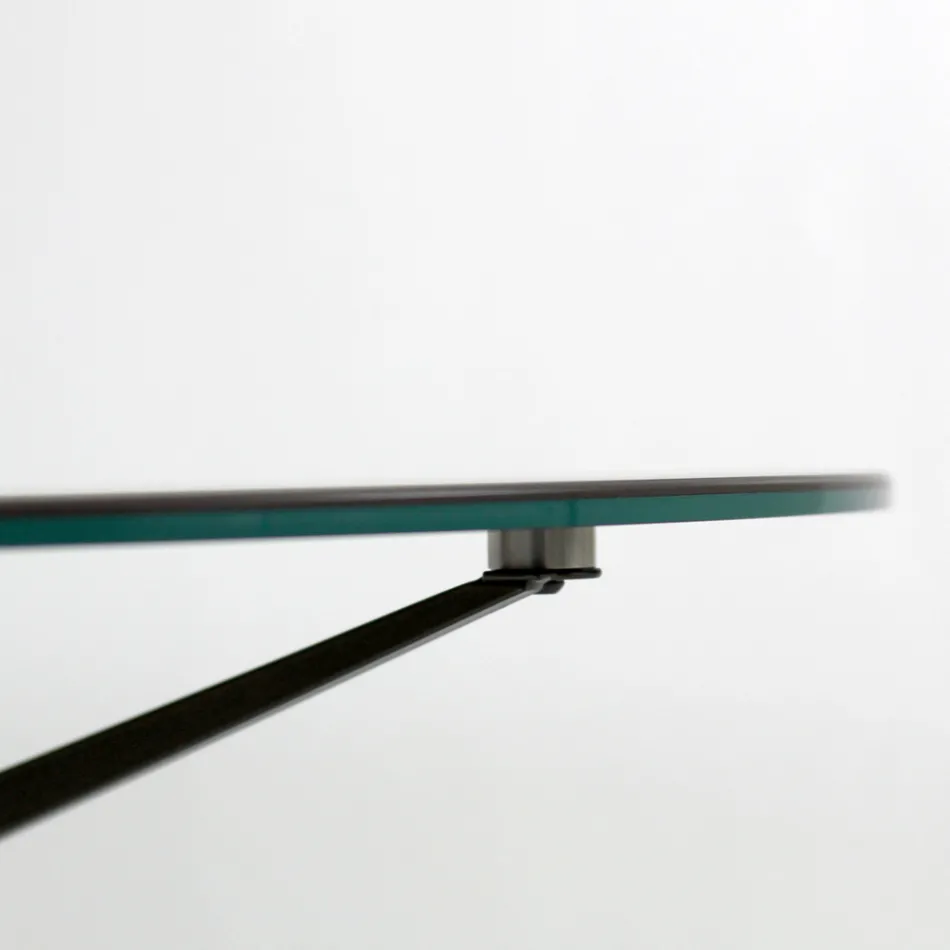 Coffee Table with Round Top Made in Stoneware Made in Italy - Siste Viadurini