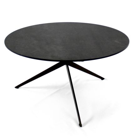 Coffee Table with Round Top Made in Stoneware Made in Italy - Siste Viadurini