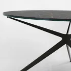 Coffee Table with Round Top Made in Stoneware Made in Italy - Siste Viadurini