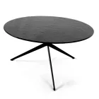 Coffee Table with Round Top Made in Glass Made in Italy - Siste Viadurini