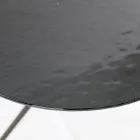 Coffee Table with Round Top Made in Glass Made in Italy - Siste Viadurini