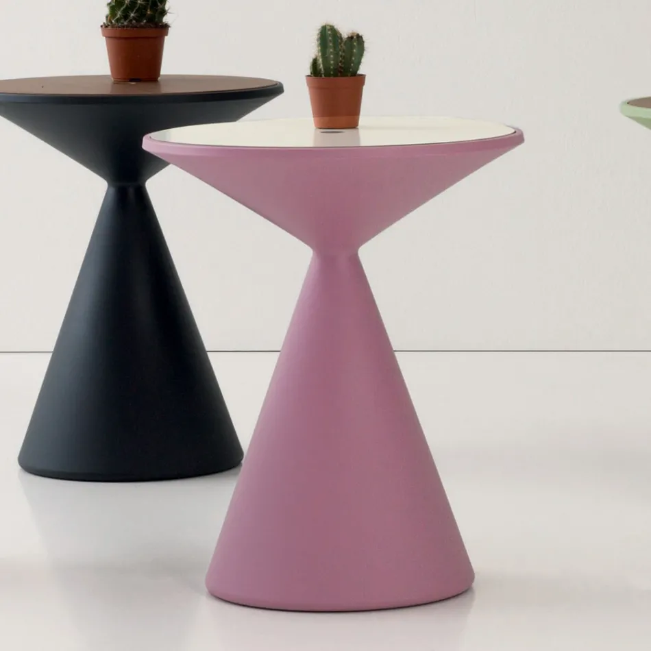 Coffee Table Container for Lounge in Polyethylene Made in Italy - Acuto Viadurini