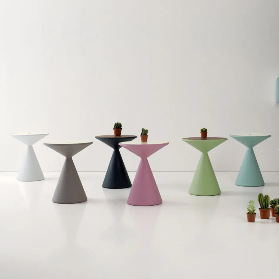 Coffee Table Container for Lounge in Polyethylene Made in Italy - Acuto Viadurini