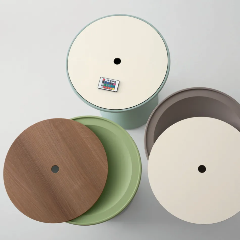 Coffee Table Container for Lounge in Polyethylene Made in Italy - Acuto Viadurini