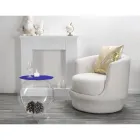 Biffy blue round coffee table / container, modern design made in Italy Viadurini