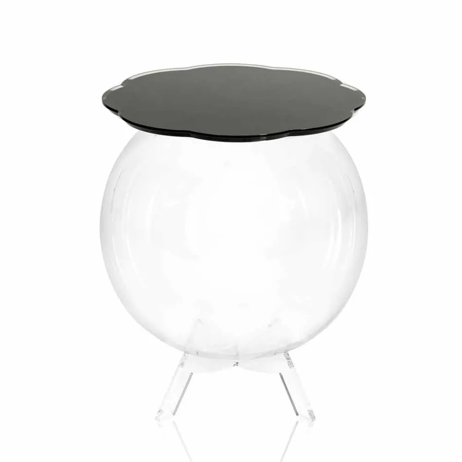 Biffy black round coffee table / container, modern design made in Italy Viadurini