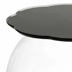 Biffy black round coffee table / container, modern design made in Italy Viadurini
