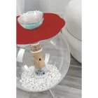 Biffy red round coffee table / container, modern design made in Italy Viadurini