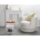 Biffy red round coffee table / container, modern design made in Italy Viadurini