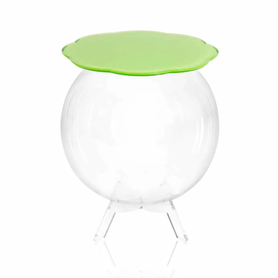 Biffy green round coffee table / container, modern design made in Italy Viadurini