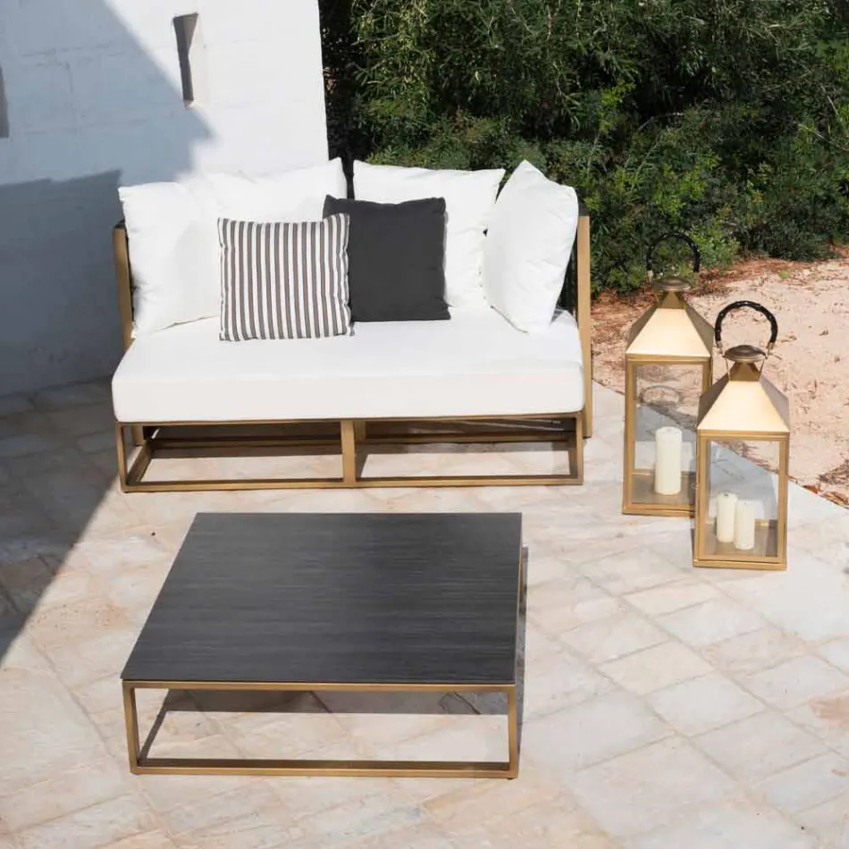 Square Design Outdoor Side Table 2 Dimensions 3 Finishes - Julie Viadurini