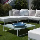 Square Design Outdoor Side Table 2 Dimensions 3 Finishes - Julie Viadurini