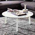 Coffee Table with Round Top in Lacquered Mdf Made in Italy - Tobiko