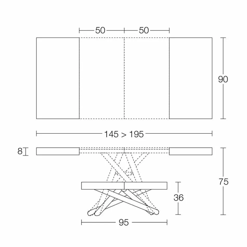 Transformable Design Coffee Table in Made in Italy Wood - Vincenzo Viadurini