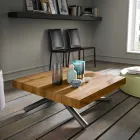 Transformable Design Coffee Table in Made in Italy Wood - Vincenzo Viadurini