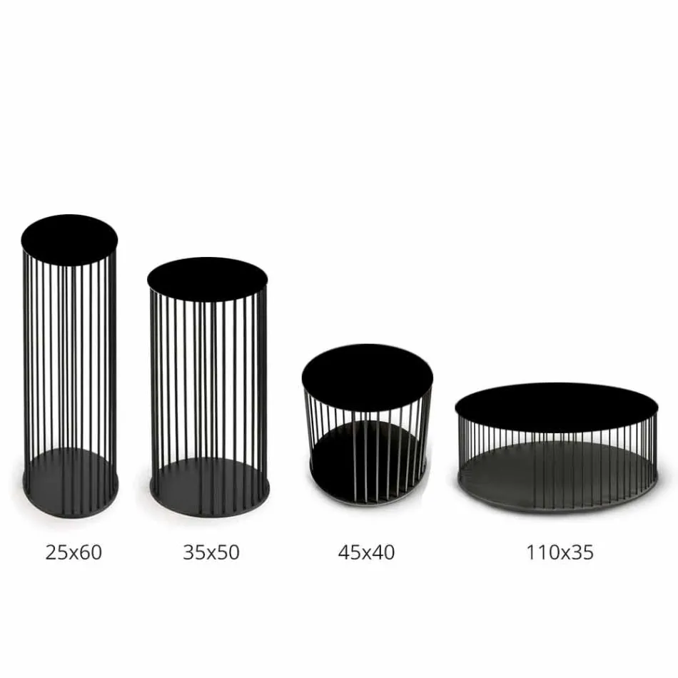 Coffee Table in Forged Crystal and Metal Made in Italy - Montebianco Viadurini