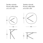 High Quality Colored Metal Coffee Table Made in Italy - Olesya Viadurini