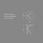 Round Metal Coffee Table, Design in Various Colours and 2 Sizes - Olesya Viadurini