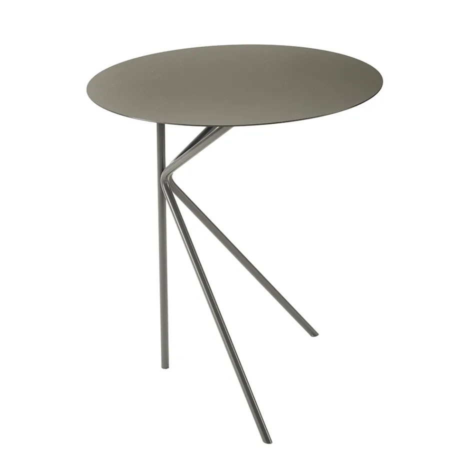 Round Metal Coffee Table, Design in Various Colours and 2 Sizes - Olesya Viadurini
