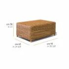 Garden Coffee Table in Woven Synthetic Rattan - Yves Viadurini