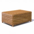 Garden Coffee Table in Woven Synthetic Rattan - Yves