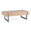 Coffee Table for the Lounge in Fir Wood and Steel - Ilenia