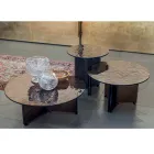 Round Glass Coffee Table for Lounge Design 3 Sizes - Imolao Viadurini