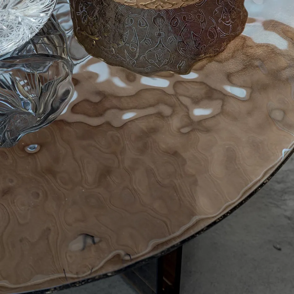 Round Glass Coffee Table for Lounge Design 3 Sizes - Imolao Viadurini