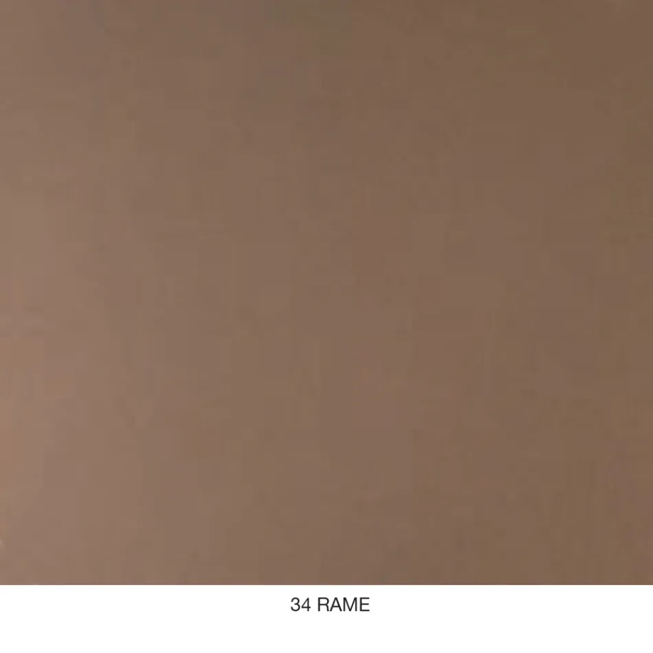 Round Coffee Table in Luxury Marble Effect Metal and Glass - Magali Viadurini