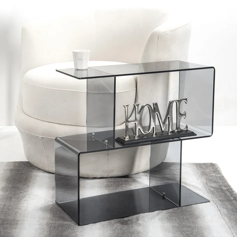 Sofa Table in Transparent or Fume Plexiglass Made in Italy - Janne Viadurini