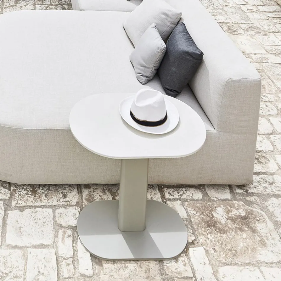 Aluminium and Steel Outdoor Coffee Table Made in Italy - Plinto by Varaschin Viadurini