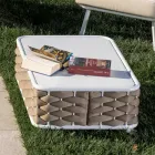 Outdoor Coffee Table in Aluminium and Hand Woven Fabric - Reda Viadurini