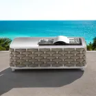 Outdoor Coffee Table in Aluminium and Hand Woven Fabric - Reda Viadurini