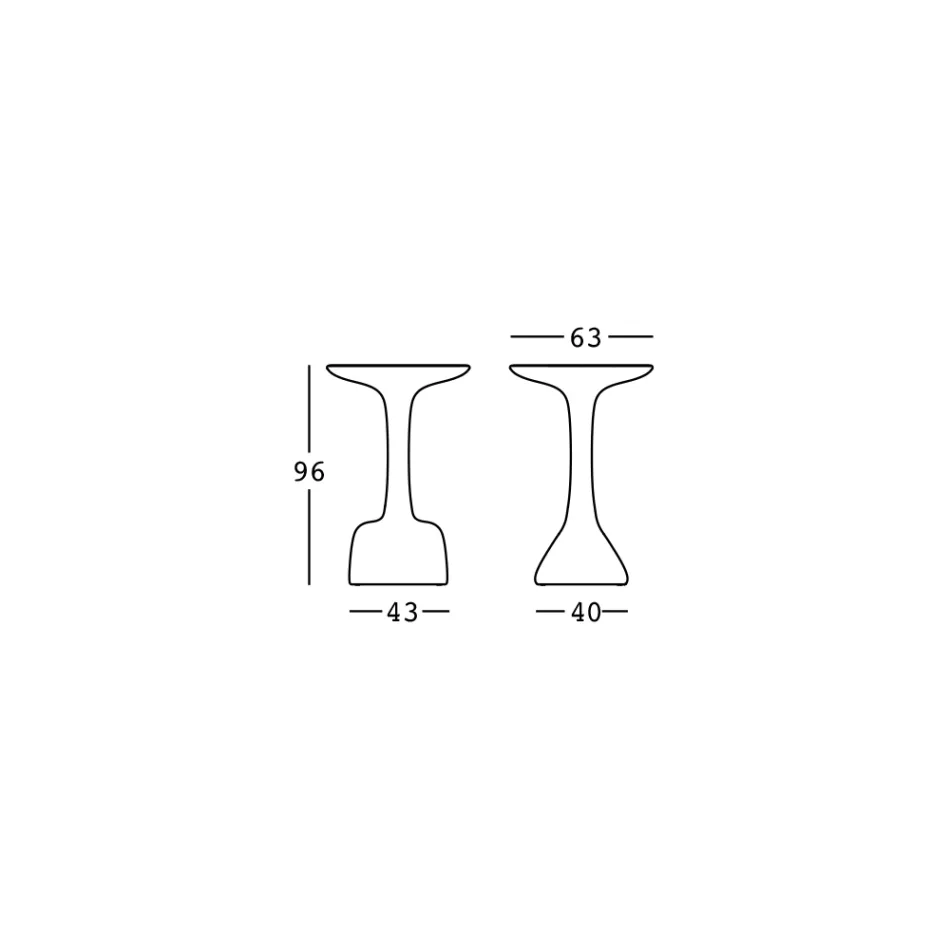 Outdoor Coffee Table in Colored Polyethylene 96 cm Made in Italy - Uliveto Viadurini