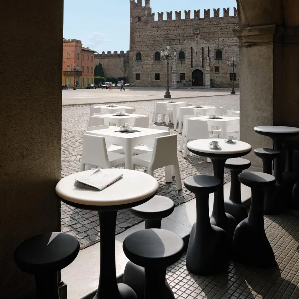 Outdoor Coffee Table in Colored Polyethylene 96 cm Made in Italy - Uliveto Viadurini