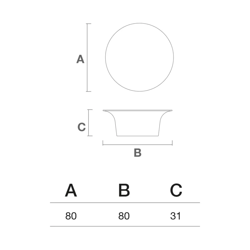 Outdoor Polyethylene Coffee Table Available in Various Colors - Towel Viadurini