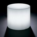 Derti - Illuminated Outdoor Table in Pearl Polyethylene Made in Italy