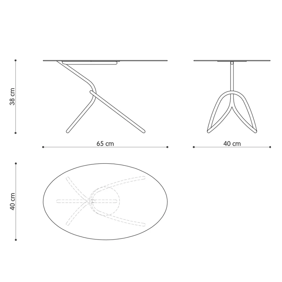 Fine Outdoor Coffee Table in Painted Metal Made in Italy - Lübeck Viadurini
