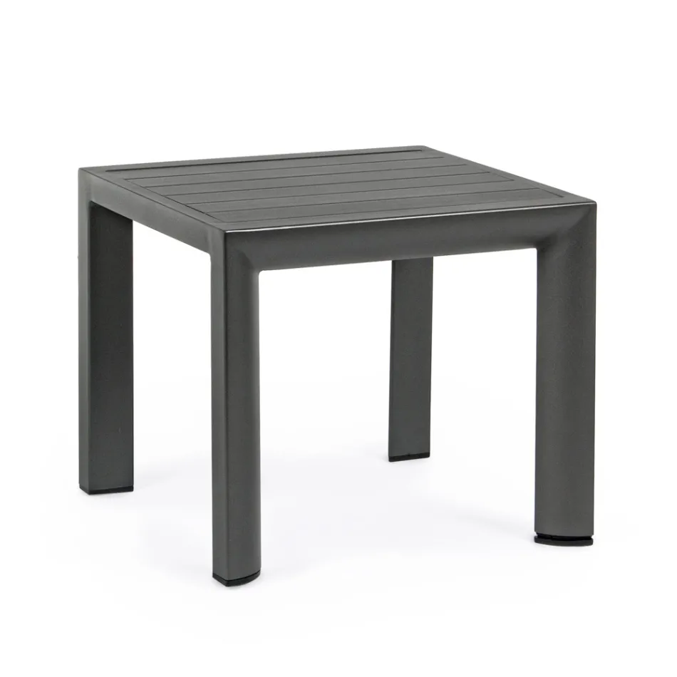 Square Outdoor Coffee Table in Painted Aluminium, Homemotion 2 Pieces - Marius Viadurini