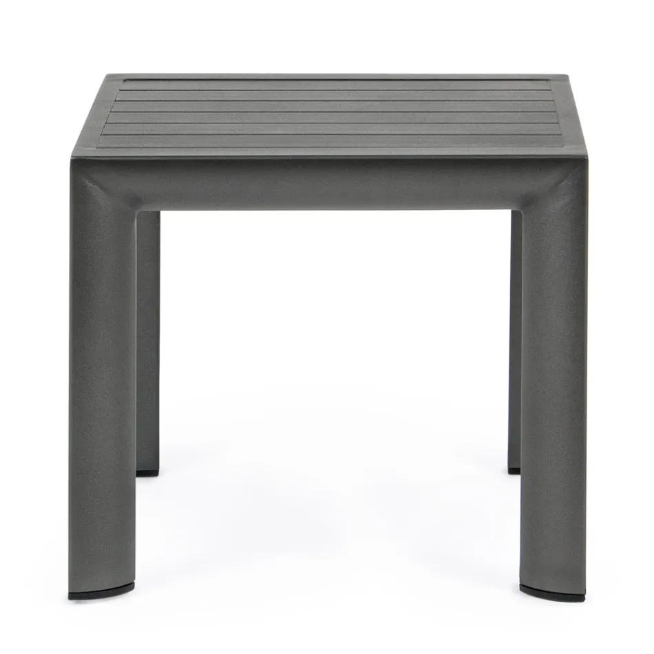 Square Outdoor Coffee Table in Painted Aluminium, Homemotion 2 Pieces - Marius Viadurini