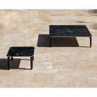 Square Outdoor Coffee Table in Aluminium and High Quality Stoneware - Filomena Viadurini