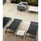Square Outdoor Coffee Table in Aluminium and High Quality Stoneware - Filomena Viadurini