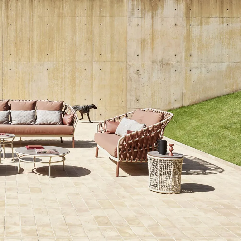 Garden Coffee Table Base in Aluminium Made in Italy - Emma by Varaschin Viadurini