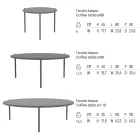 Garden Coffee Table in Steel of Various Sizes Made in Italy - Sansa Viadurini