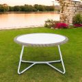 Garden Coffee Table in Aluminium and Rope Weaving - Alcor